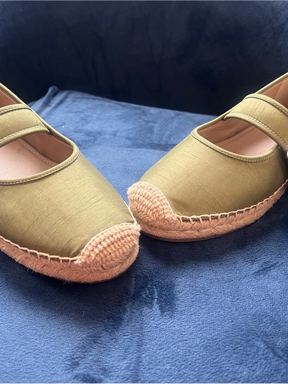 Sam Edelman Olive Green Mary Jane Espadrilles with Jeweled Buckle - Picture 3 of 6